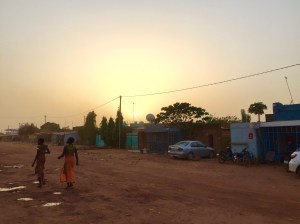 Coucher de soleil sur le quartier de Goungain.